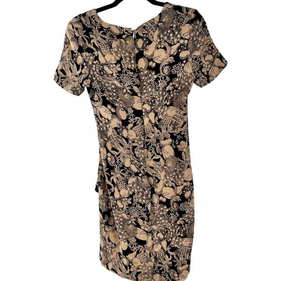 vintage women's 1990's Pat Argenti SZ 10 100% silk dress faux wrap sheath dress - Picture 7 of 12